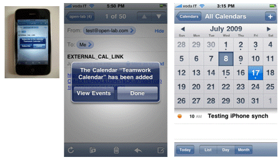 Setting up a Teamwork calendar in an iPhone