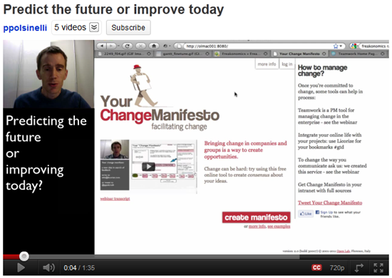 Predict the future or improve today - video