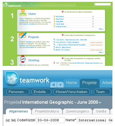 Teamwork 3 and 4 UI