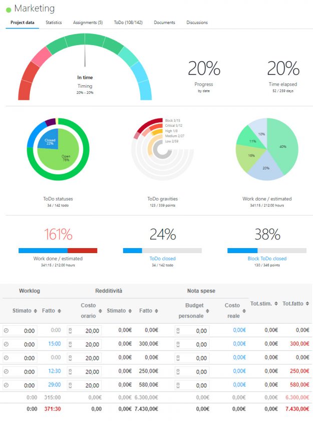 gap analysis with twproject