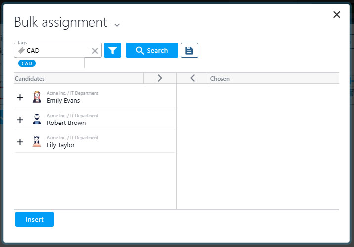 allocation of resources using project tag