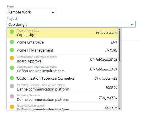 Assegnazione di evento a progetto