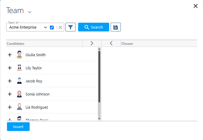 assegnazione di evento a team
