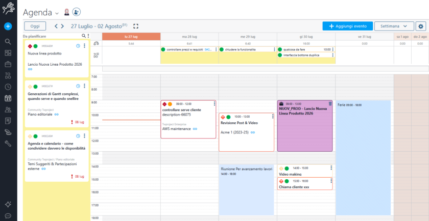 New Twproject Release – My Weekly Workspace: plan and manage your working week