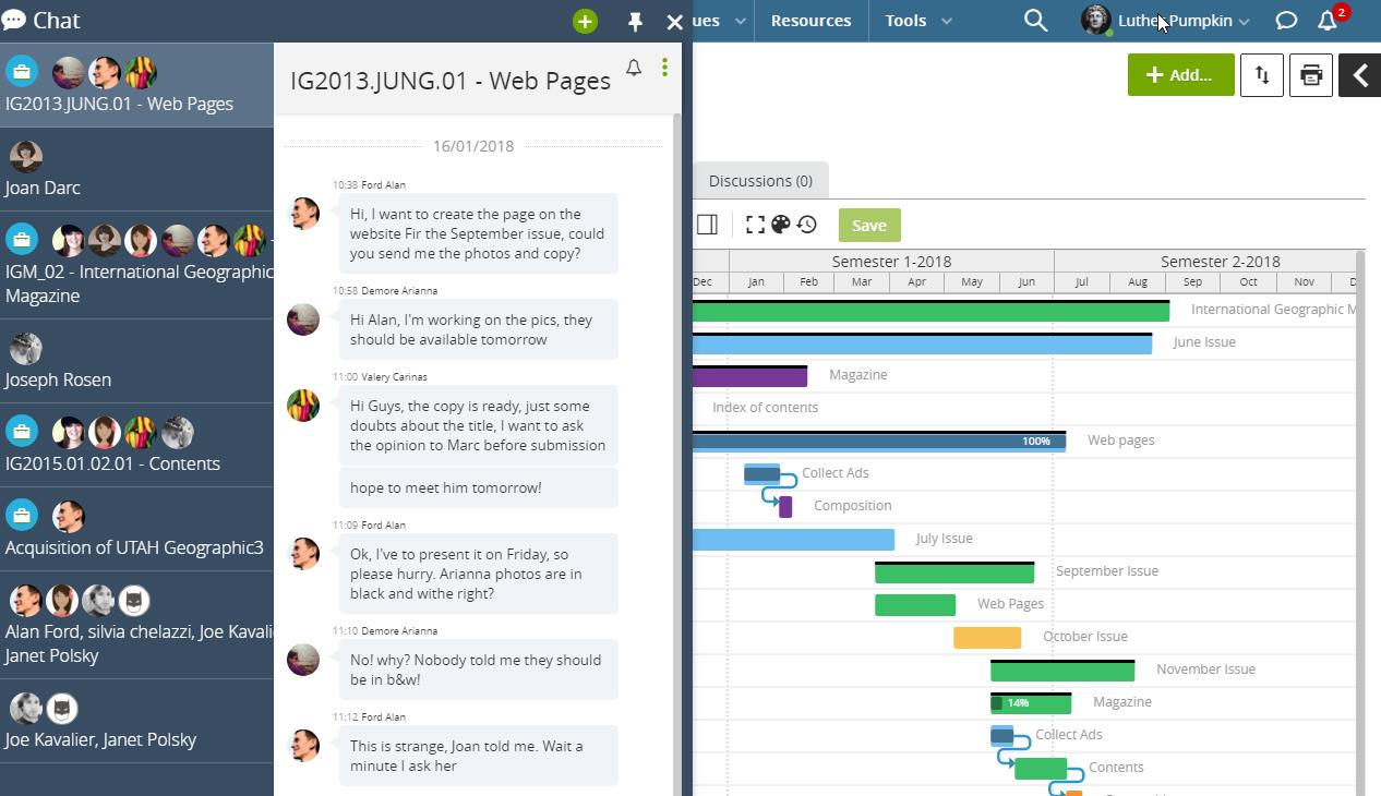 Twproject 6.3: Simplify Communication with Integrated Project’s Chat!